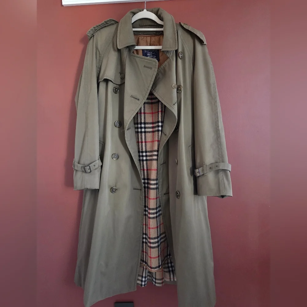 Vintage Burberrys  Trench CoatMade in England NovaCheck Lined Classic Price Firm - Picture 2 of 10